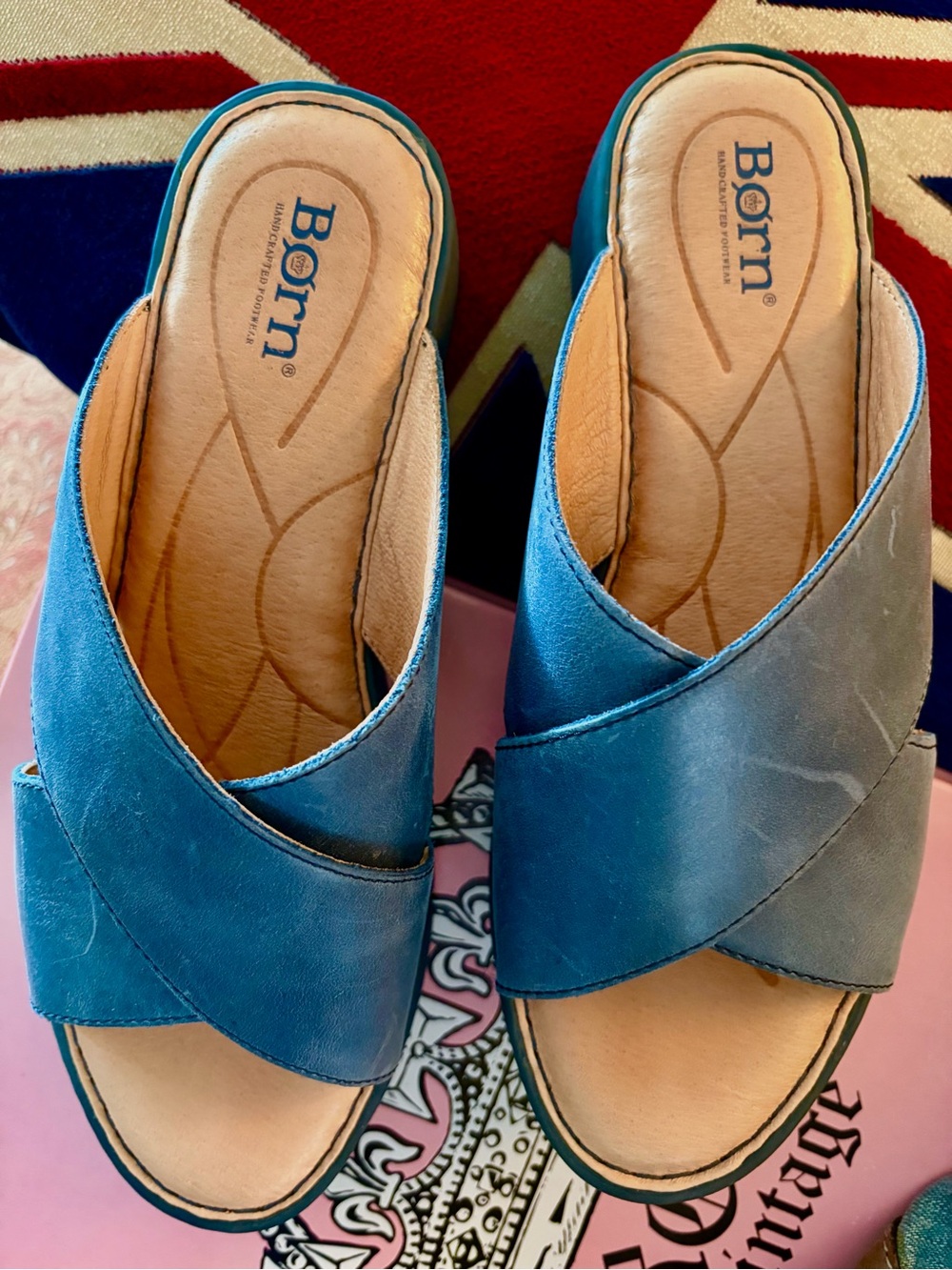“Born” Sandals, Squishy Cute Comfort in a Unique Blue Denim
